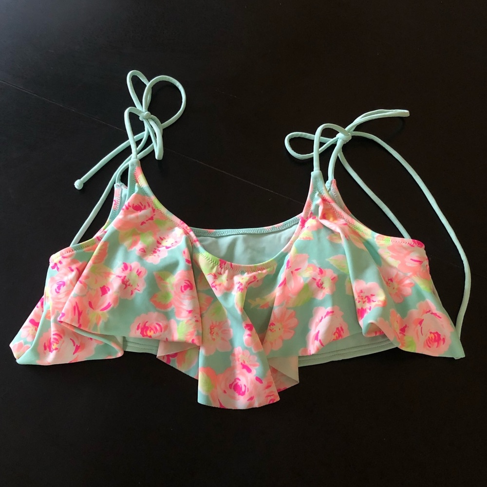 PINK Victoria’s Secret neon floral bikini top